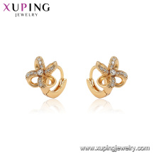 96904 xuping fashion hoop windmill cubic stone earring for women